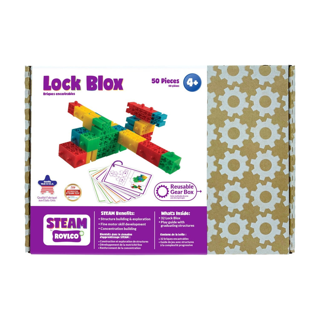 Roylco Lock Blox STEAM Building Set - Colorful Educational Toy