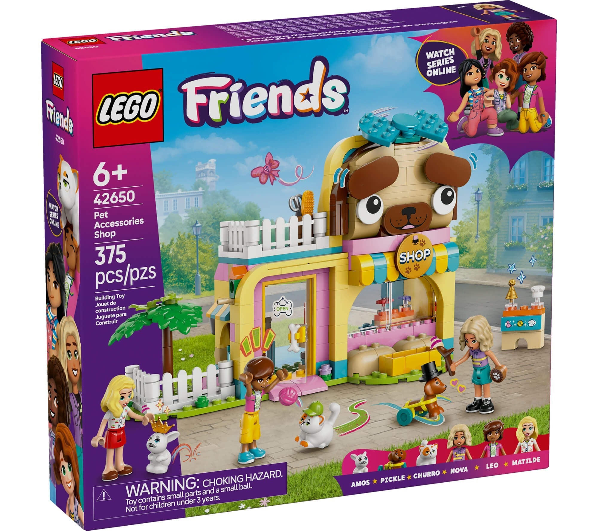 LEGO® Friends 375-Piece Pet Accessories Shop Toy Building Playset 42650