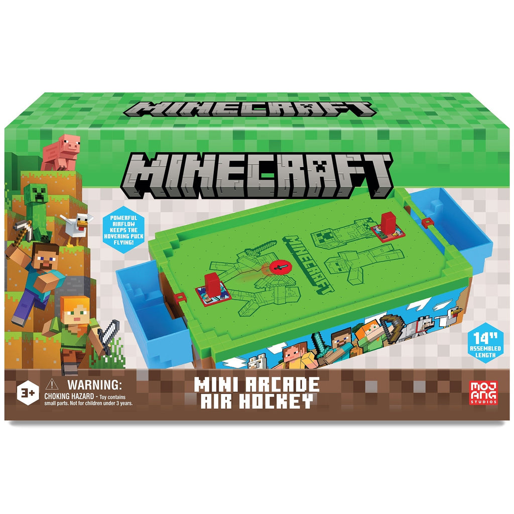 Minecraft Arcade Mini Air Hockey Overworld Edition 14-Inch Tabletop Game
