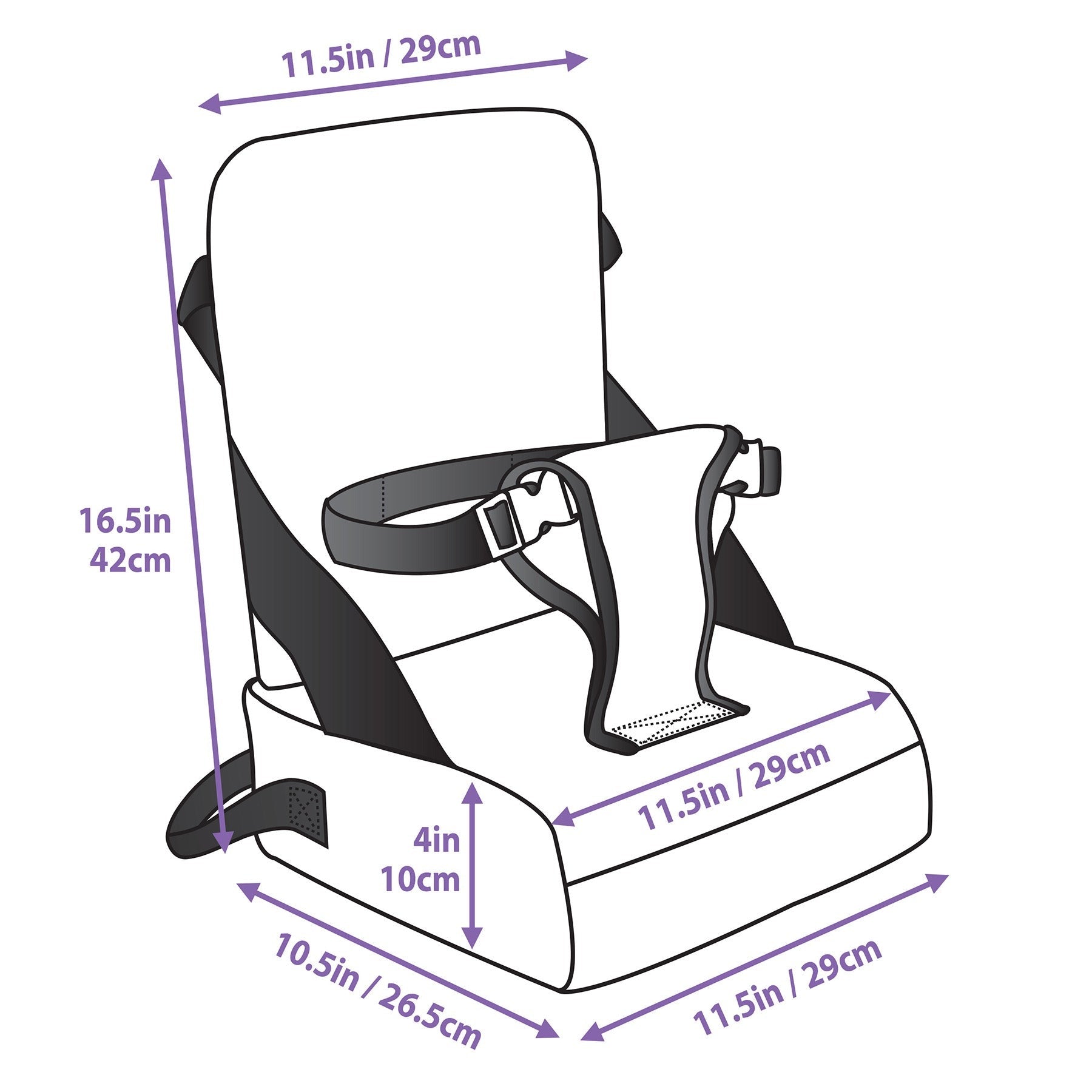 Dreambaby® Grab 'N Go Booster Seat - Navy: Portable Dining Delight