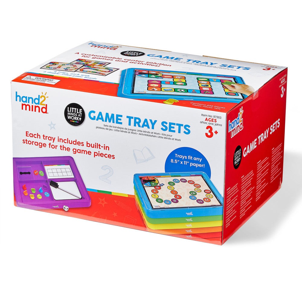 Hand2Mind Little Minds at Work - Tara West Designed Game Tray Set - Colorful