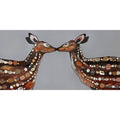 Oopsy Daisys Deer Love on Deep Gray Canvas Wall Art