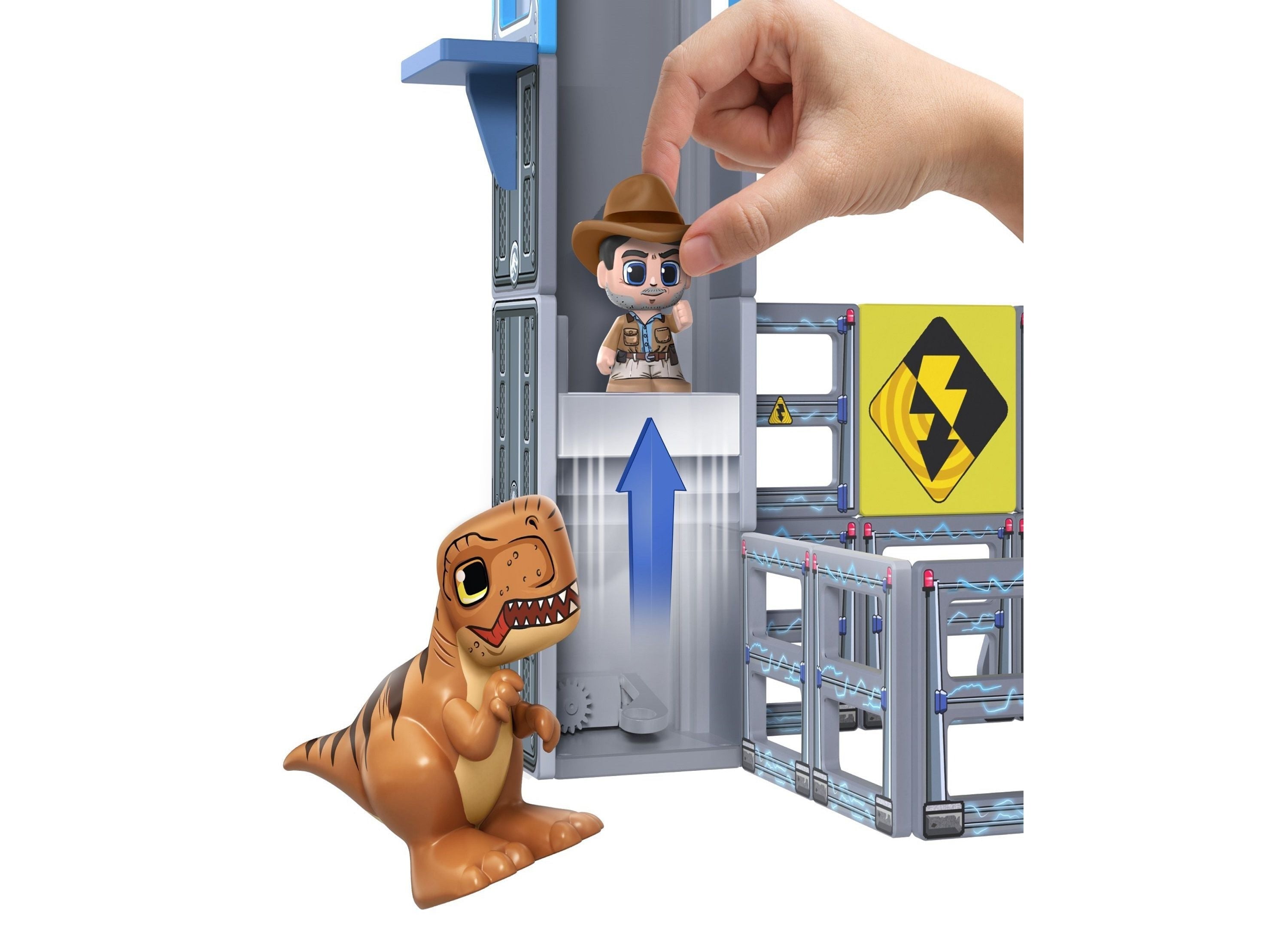 Tile Town Jurassic World Dino Escape Magnetic Tiles Playset, 69 Piece