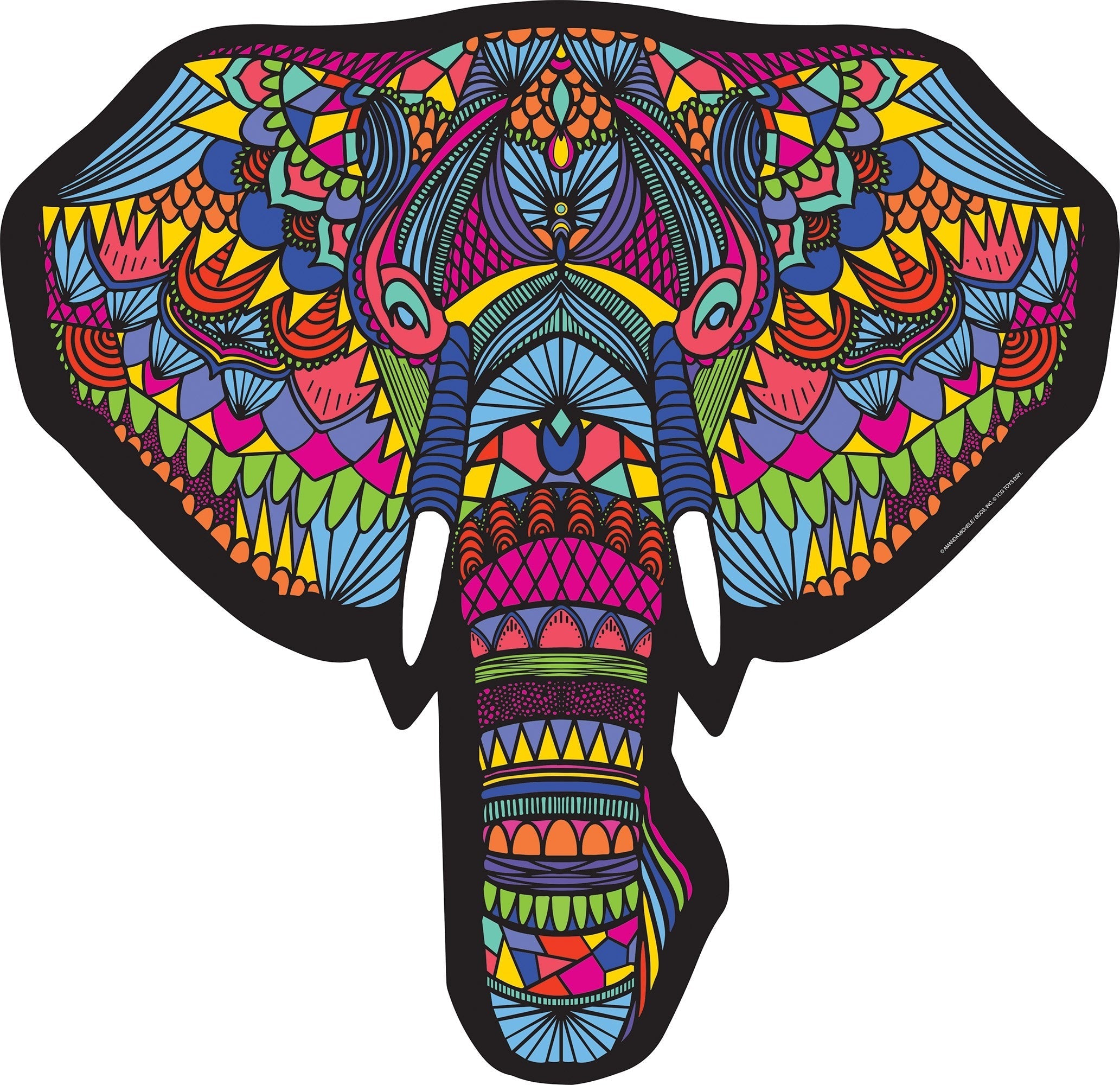 Hidden Shapes Elephant Jigsaw Puzzle - 300 pc