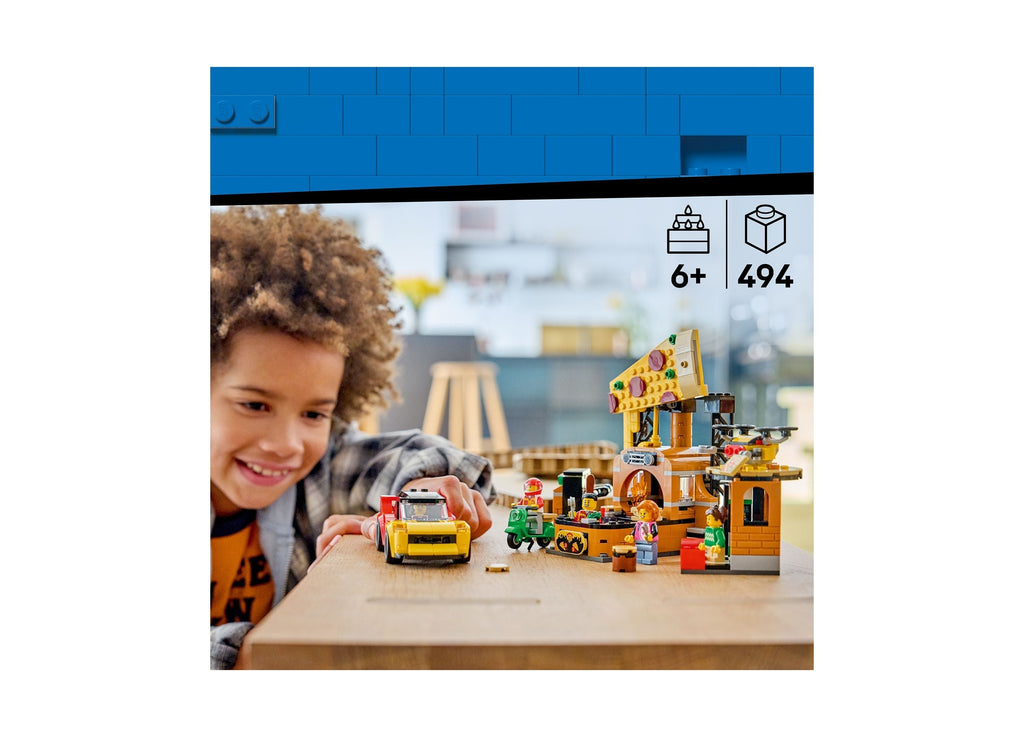 LEGO City Pizza Delivery Experience With Vehicles 494-Piece Building Set