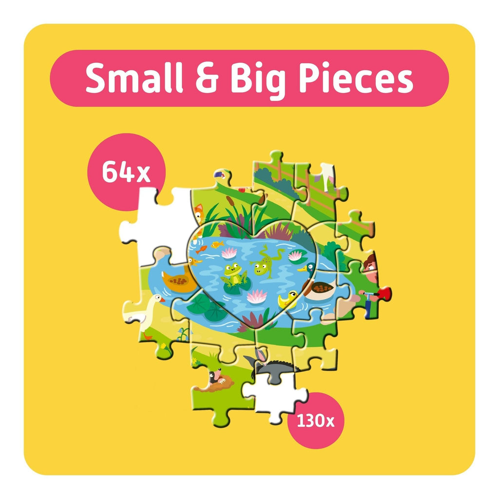 TEAMPUZZLE On the Farm 194-Piece Puzzle, 2 Difficulty Levels, 19x13"
