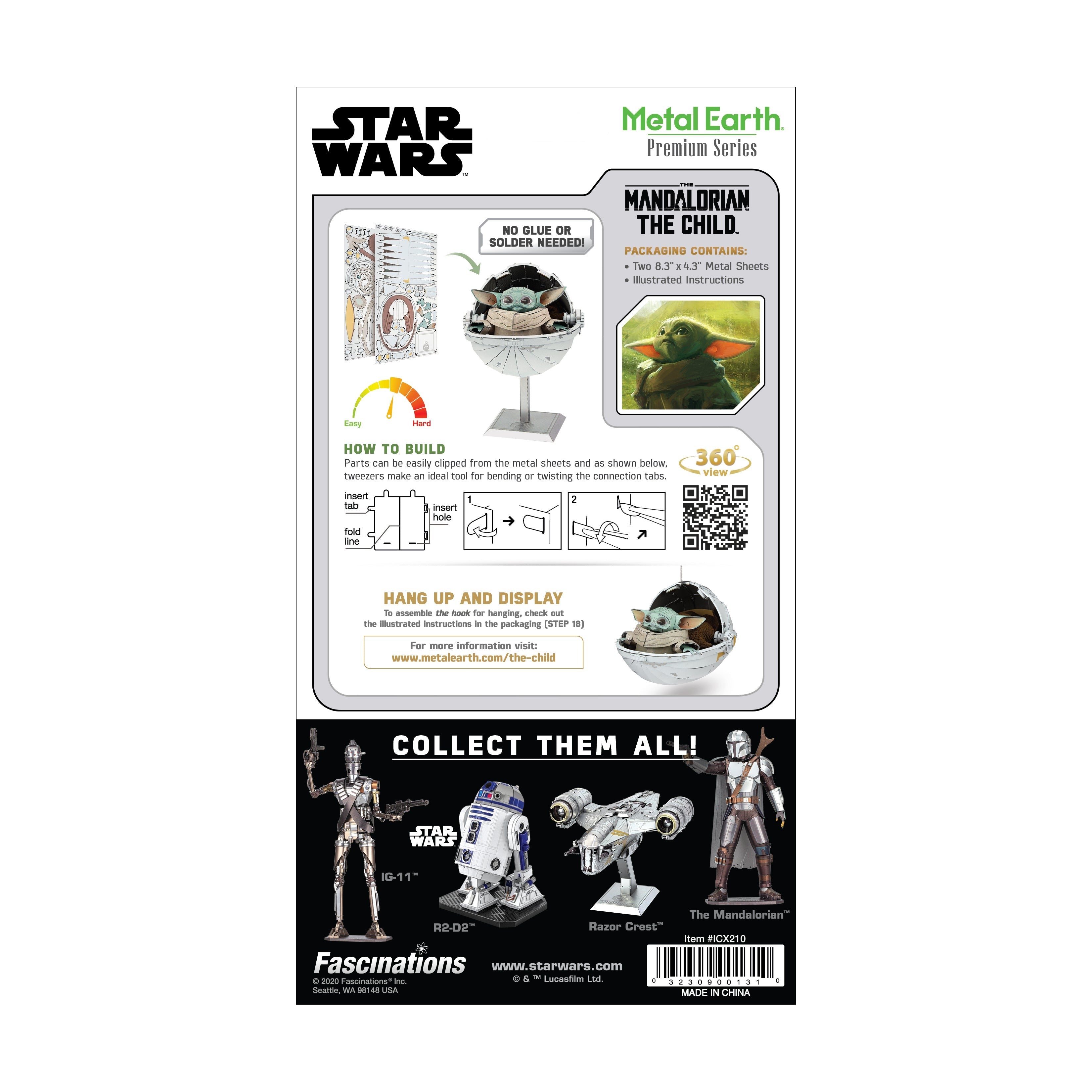 Metal Earth ICONX Star Wars 3D Model Kit - The Mandalorian The Child