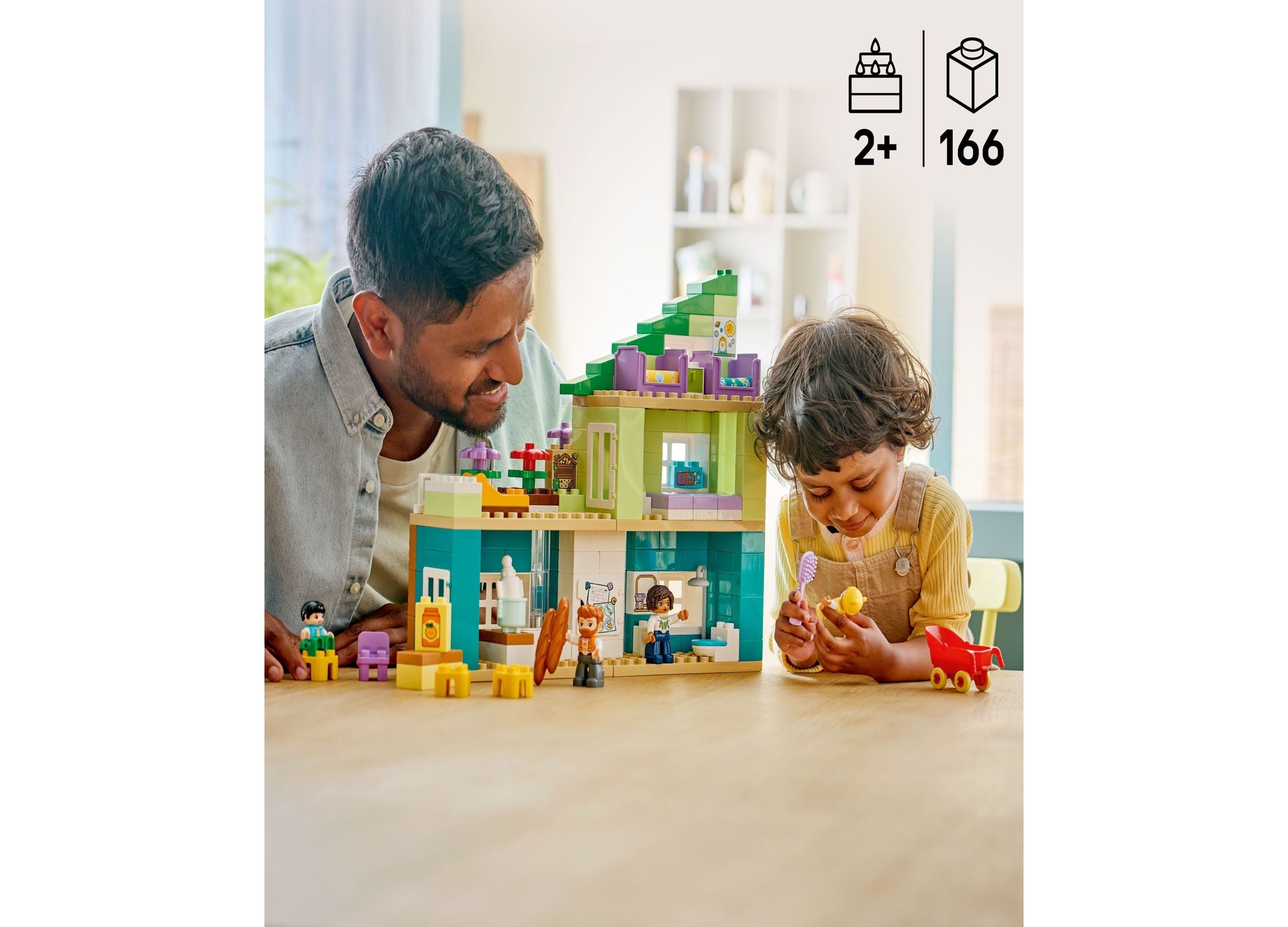 LEGO DUPLO Town Modern Family House 3-in-1 Building Kit, 166 Pieces
