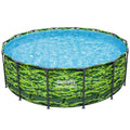 Steel Pro MAX Camo Above Ground Pool Set With Filter Pump And Ladder - 14 Ft x 48 In