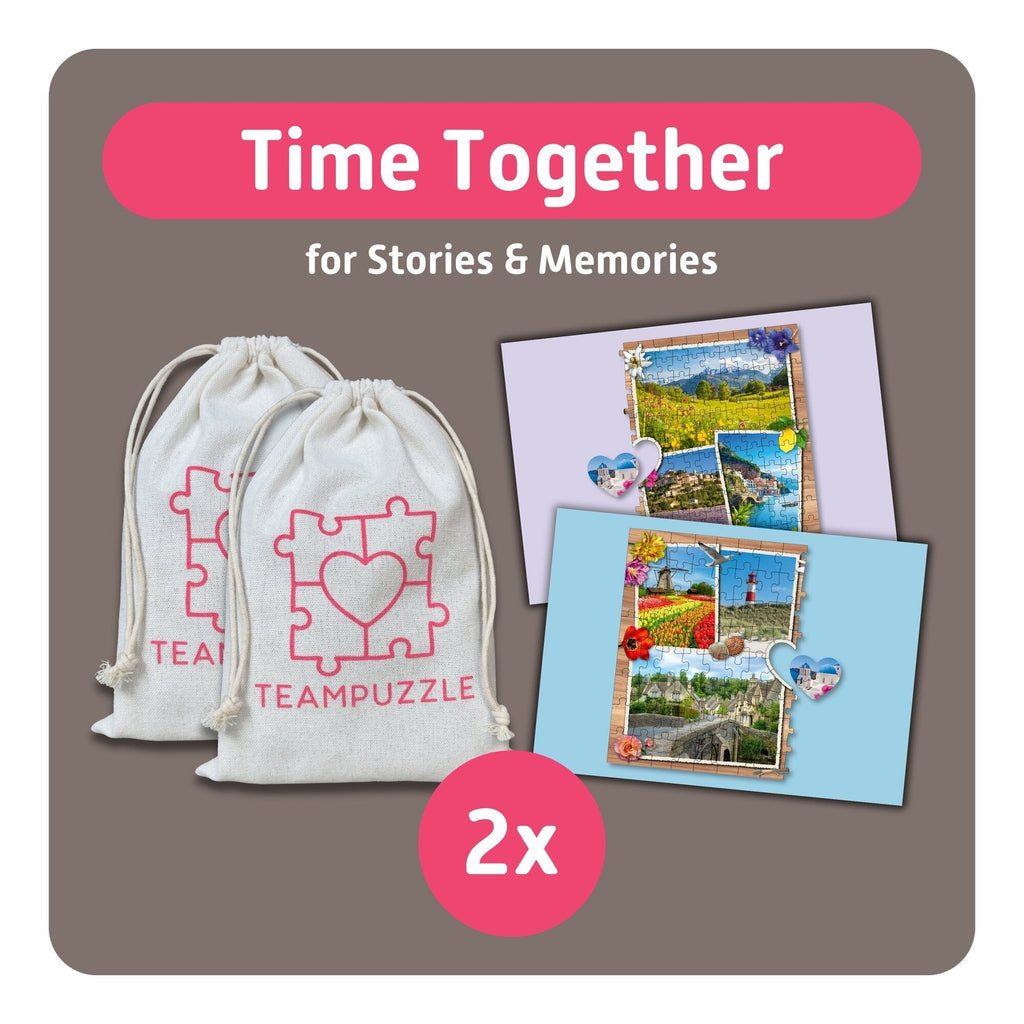 TeamPuzzle Dream Destinations 194-Piece Cooperative Puzzle for Two, 19x13"