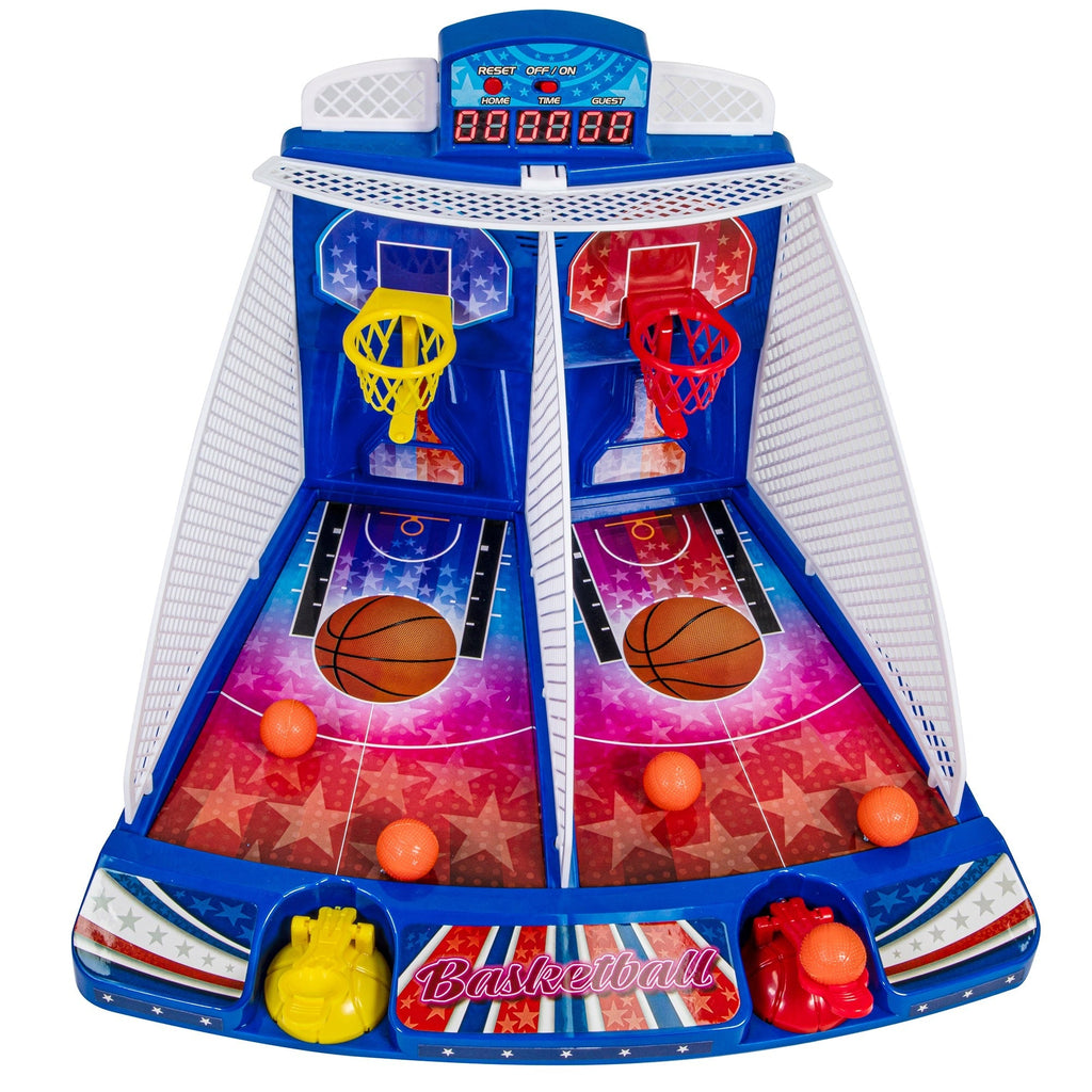 Retro Arcade Electronic Basketball 2-Player Tabletop Game With LED Scoreboard