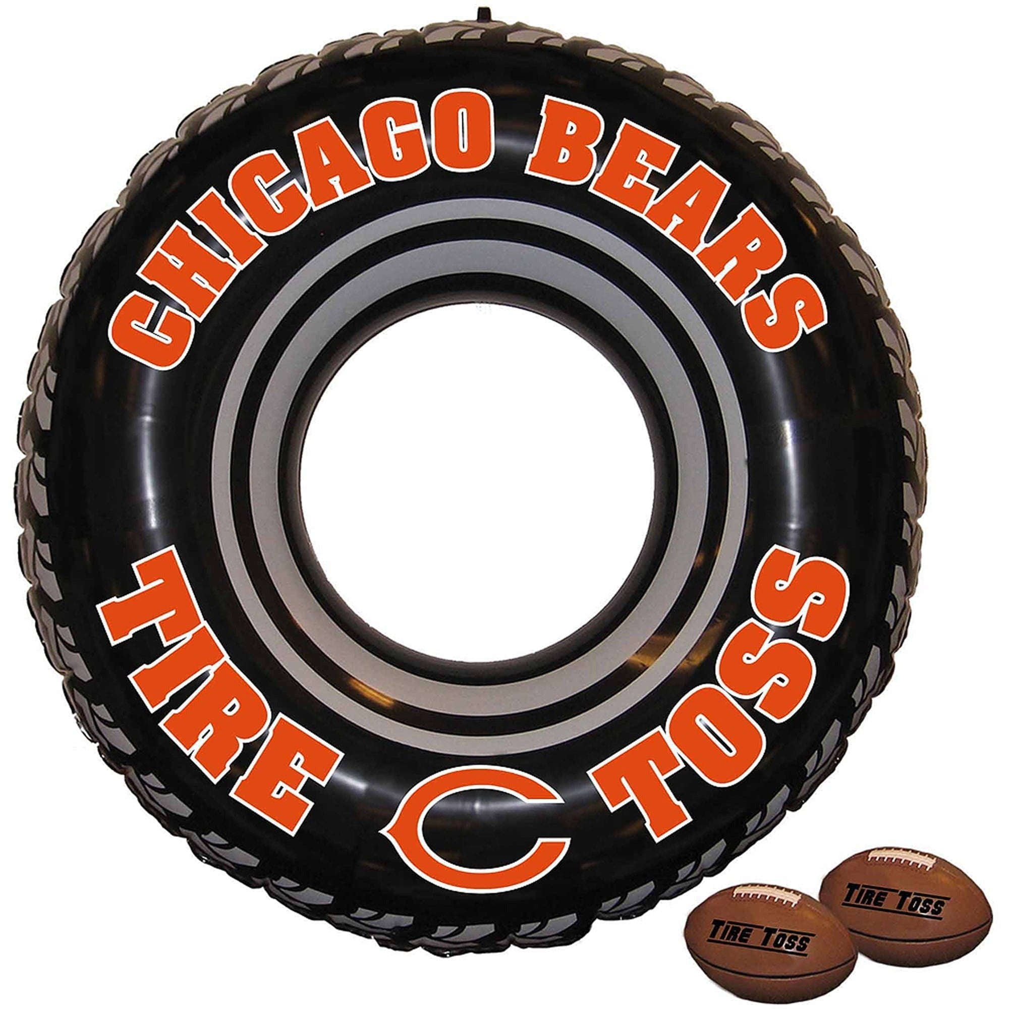 Fremont Die Bears Inflatable Tire Toss Game with Footballs