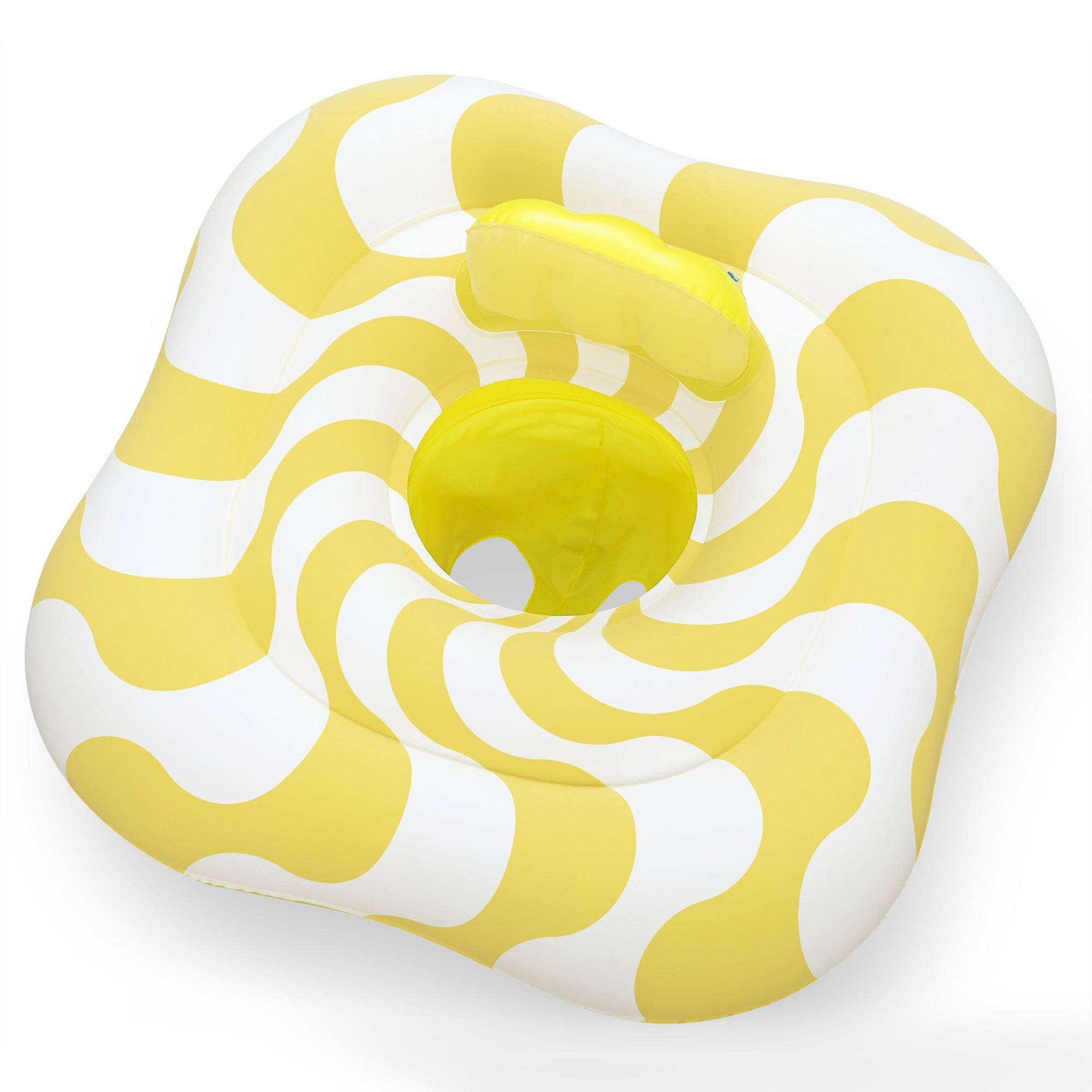 Swim Safe Comfort Plush Baby Float – 31" Yellow Inflatable with Diaper-Style Seat