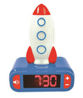 Lexibook Rocket-Themed Digital Alarm Clock with Nightlight - Space Adventure