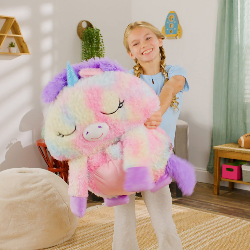 Happy Nappers Rainbow Unicorn Pillow & Sleepy Sack - Large 66 x 30-Inch