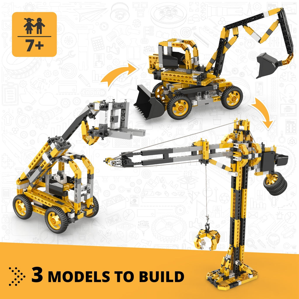 Engino Creative Builder 3-In-1 Tall Crane Motorized STEM Construction Set