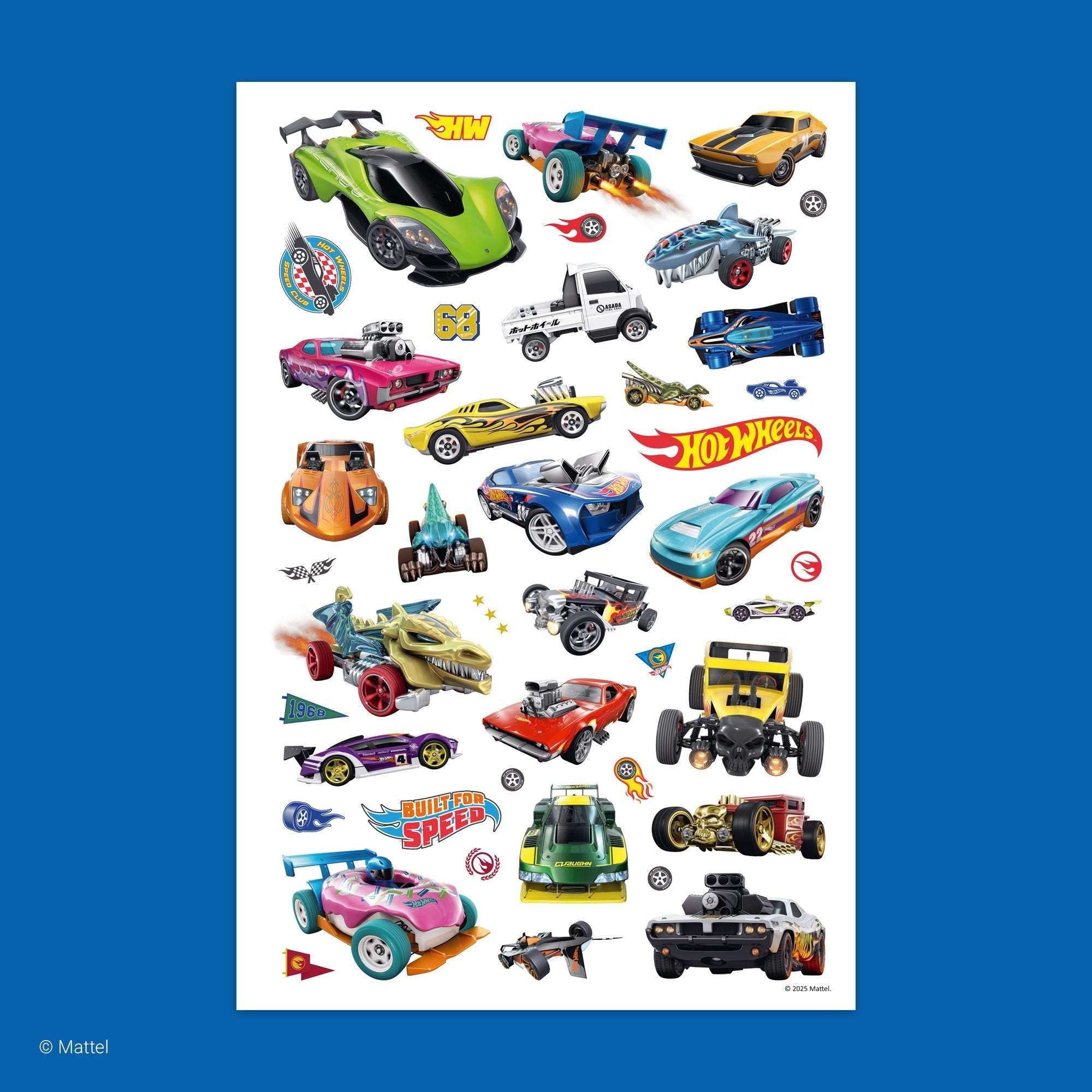 Hot Wheels Sticker & Coloring Book - 230+ Reusable Stickers, 3D Cover