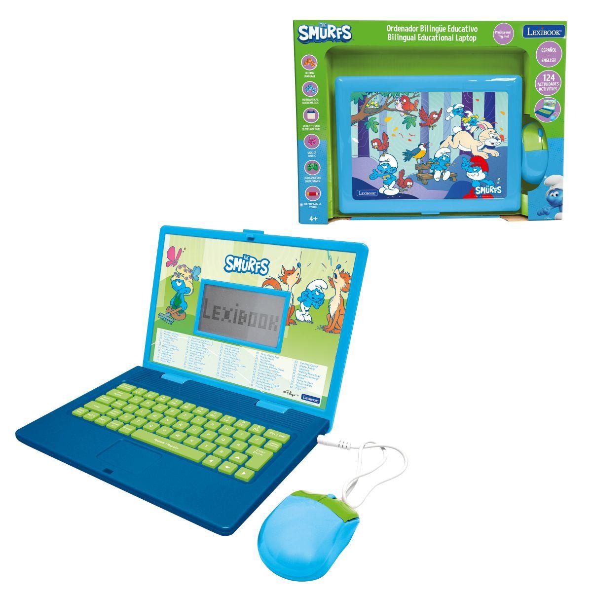 Smurfs Bilingual Educational Laptop - Interactive Learning Toy - Blue