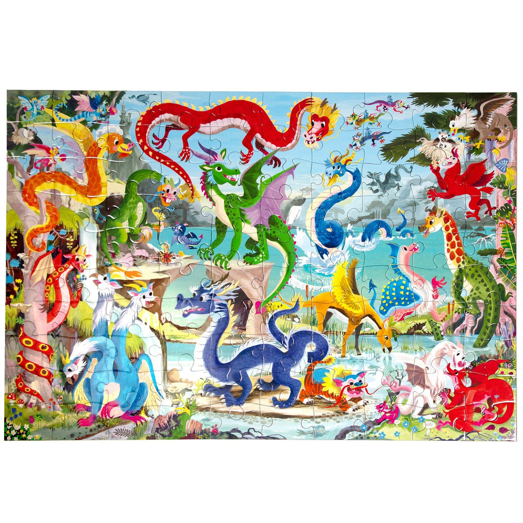 Eeboo Love Of Dragons 100-Piece Puzzle