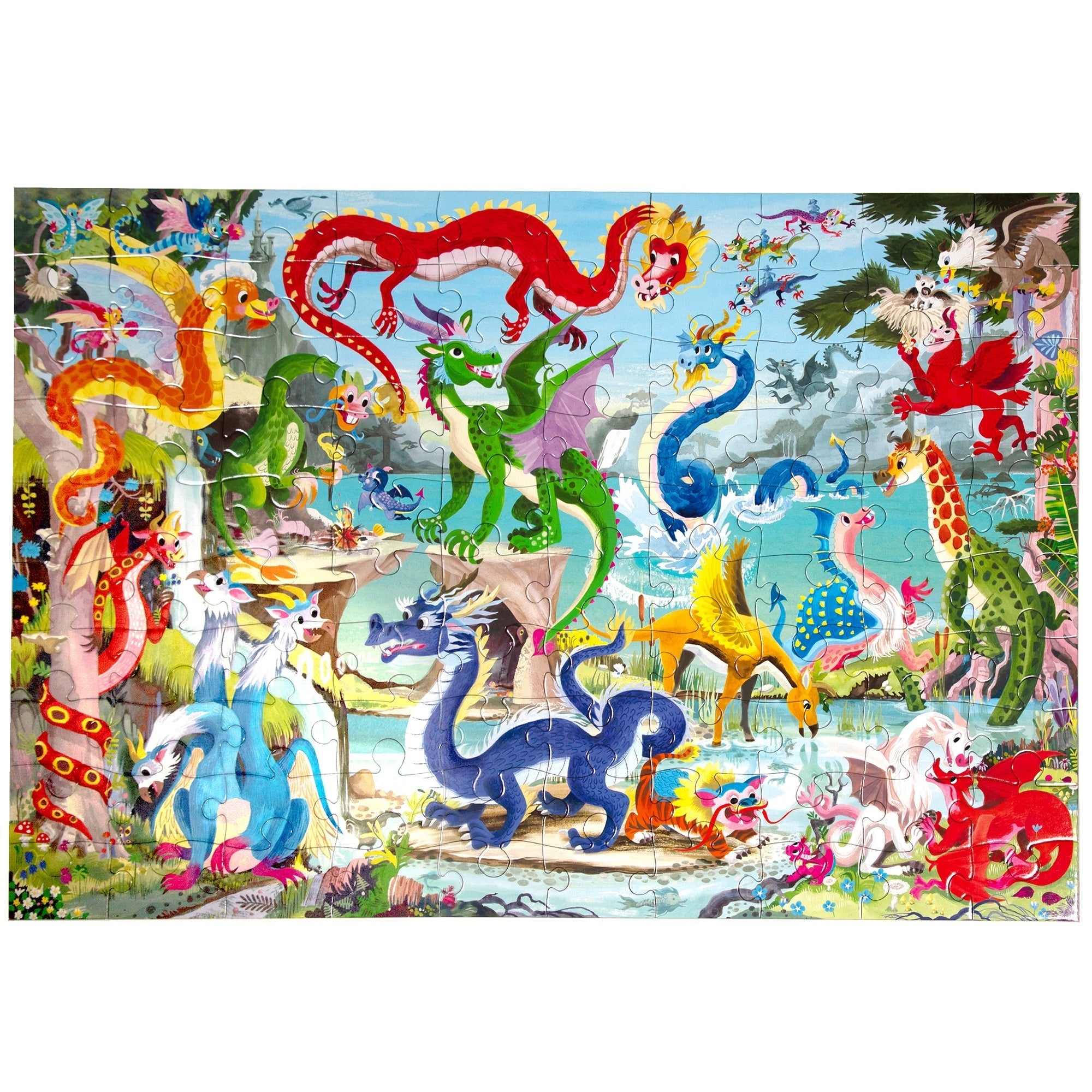 Eeboo Love Of Dragons 100-Piece Puzzle