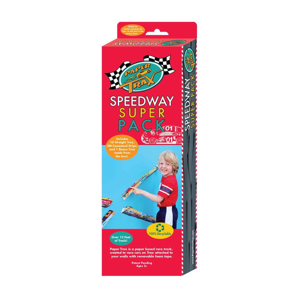 Be Good Company Paper Trax Speedway Edition Super Pack Wall-Mounted Race Track System