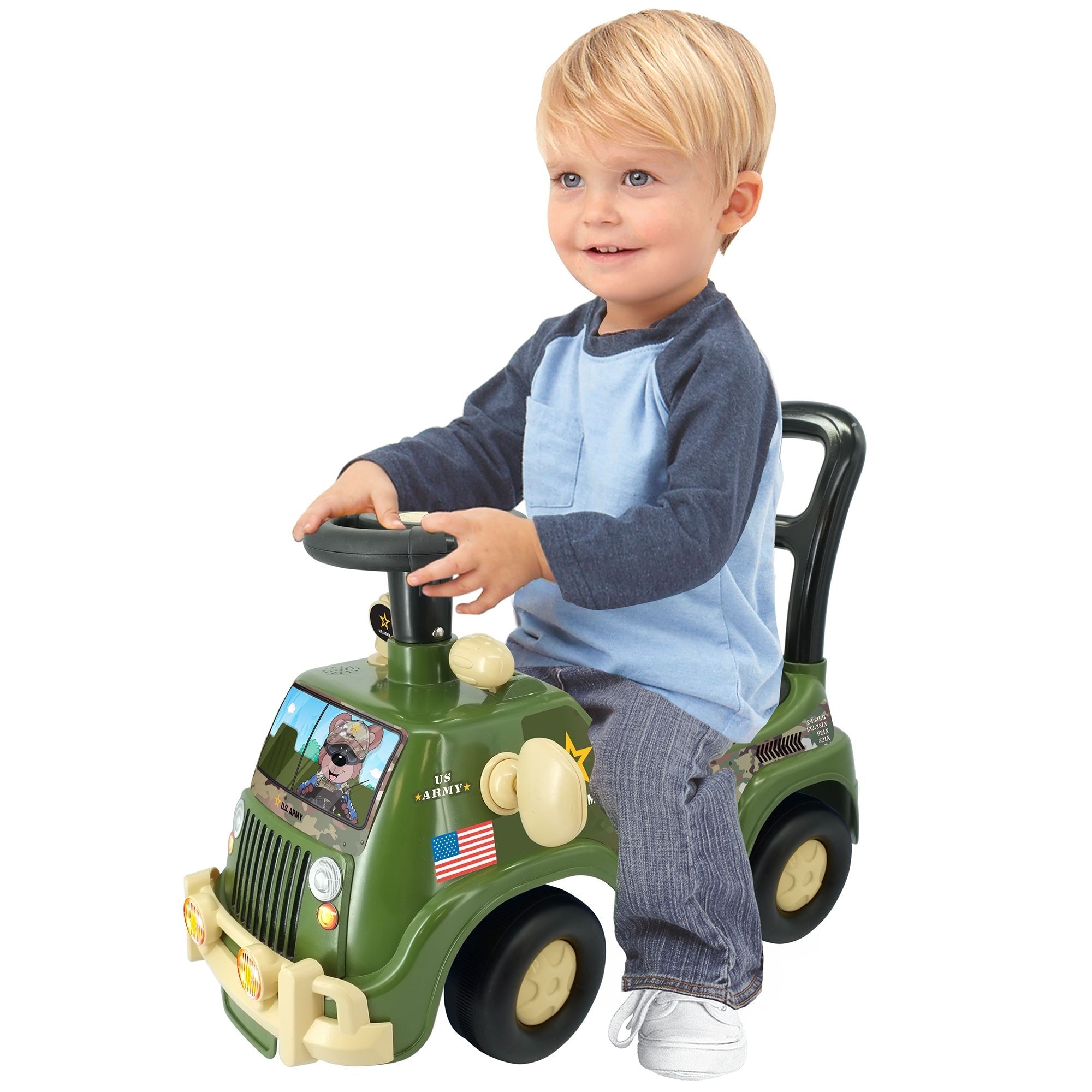 Kiddieland - Lights N' Sounds Activity Truck - U.S. Army Ride-On