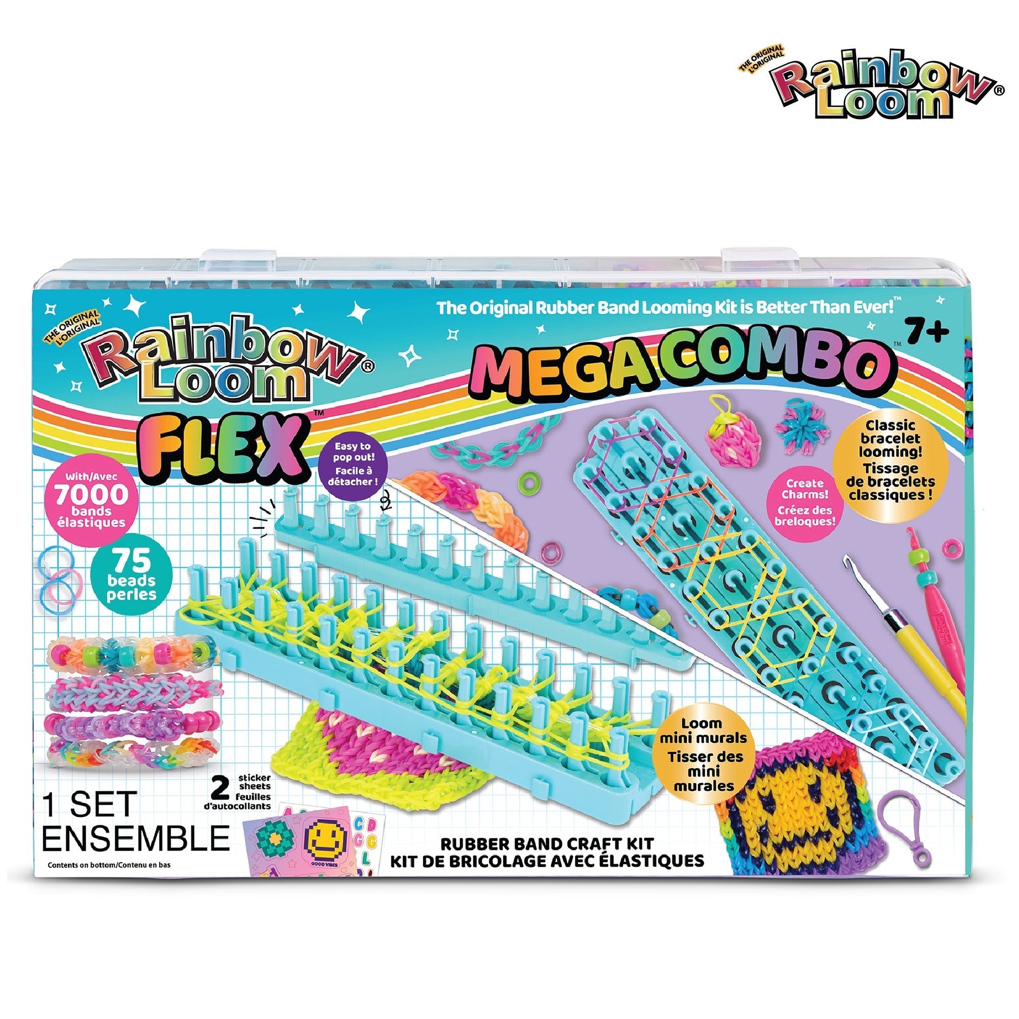 Rainbow Loom Flex Mega Combo Bracelet Making Kit with 7,000 Rubber Bands