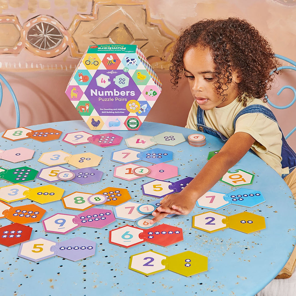 Hexagon Puzzle Pairs: Numbers - 25 pc