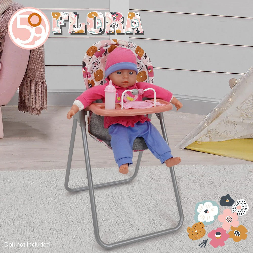 509 Crew - Melange Flora Foodie Doll Highchair Set, Ages 3+