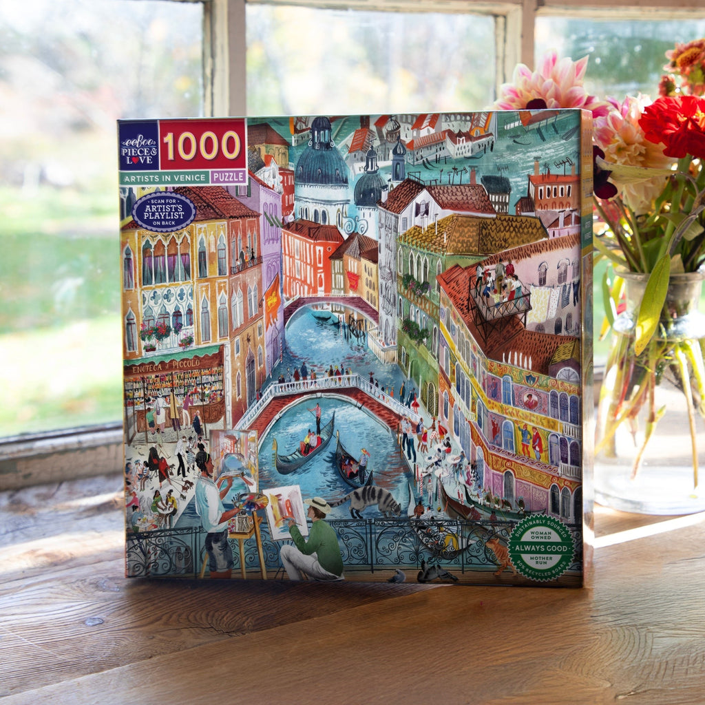 eeBoo Piece & Love Artists in Venice 1000-Piece Puzzle