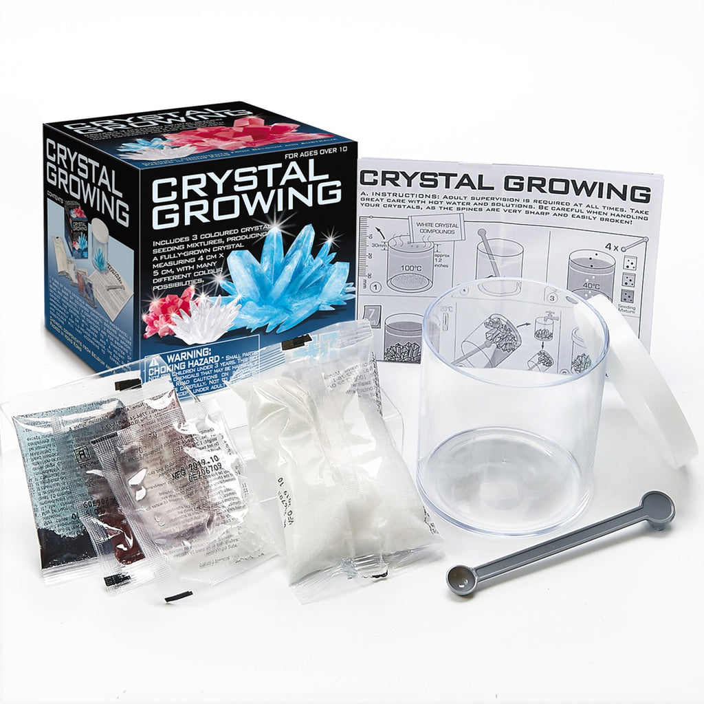 4M Crystal Growing Kit - DIY STEM Chemistry Experiment, Grow 3 Colored Crystals