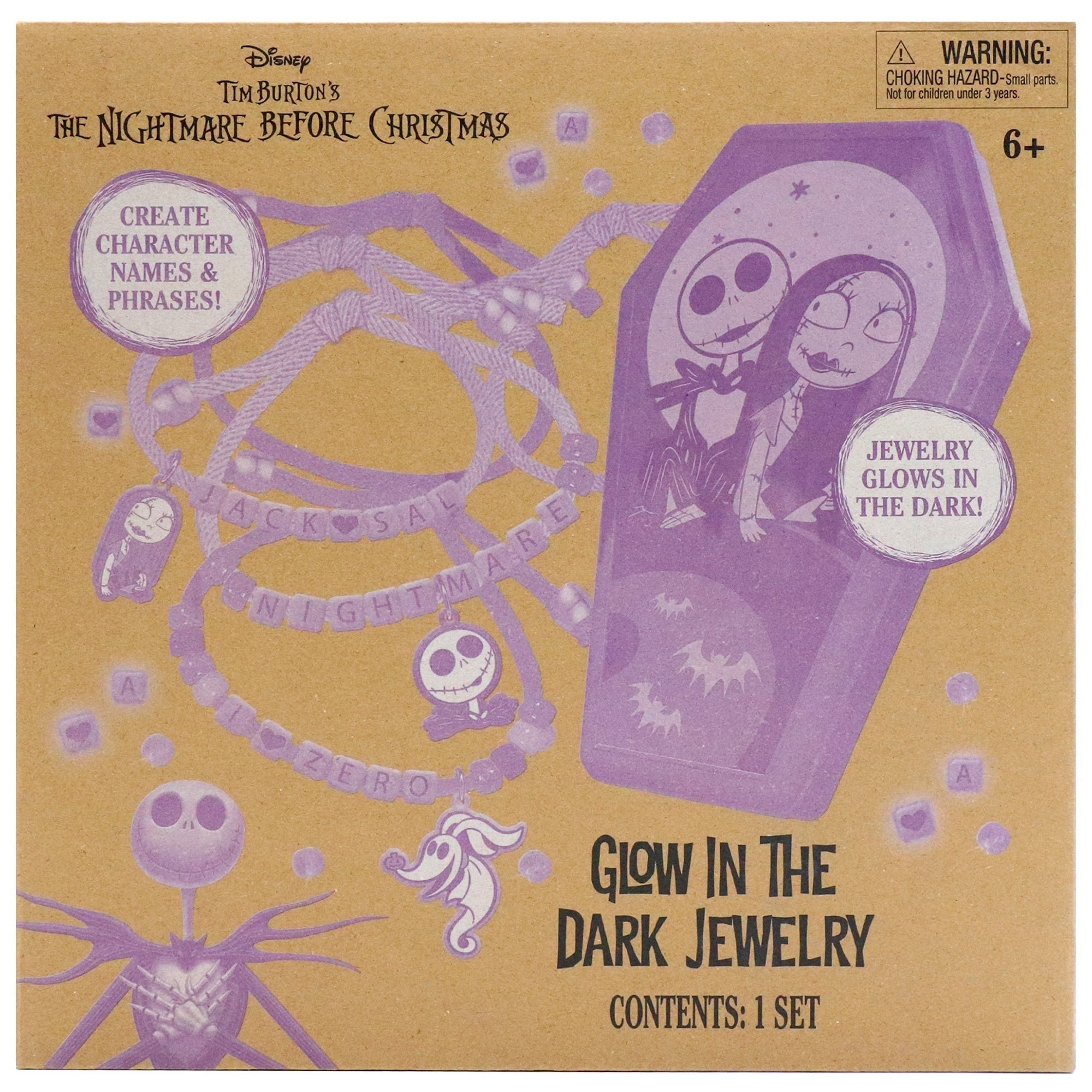 Nightmare Before Christmas Glow-In-The-Dark Jewelry Activity Set - Over 1,000 Pieces