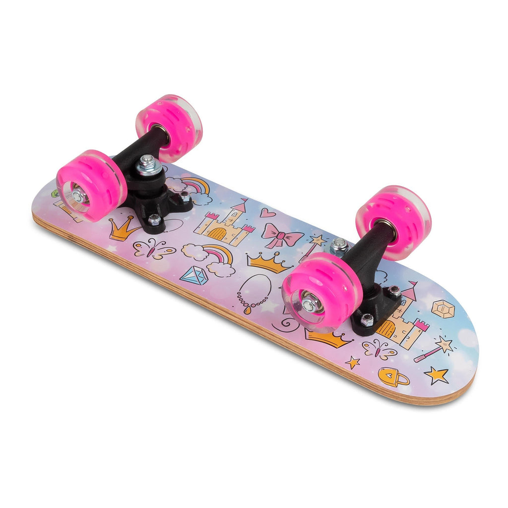Ozbozz 17" Princess Skateboard - Dynamic Flashing Wheels & Wooden Deck