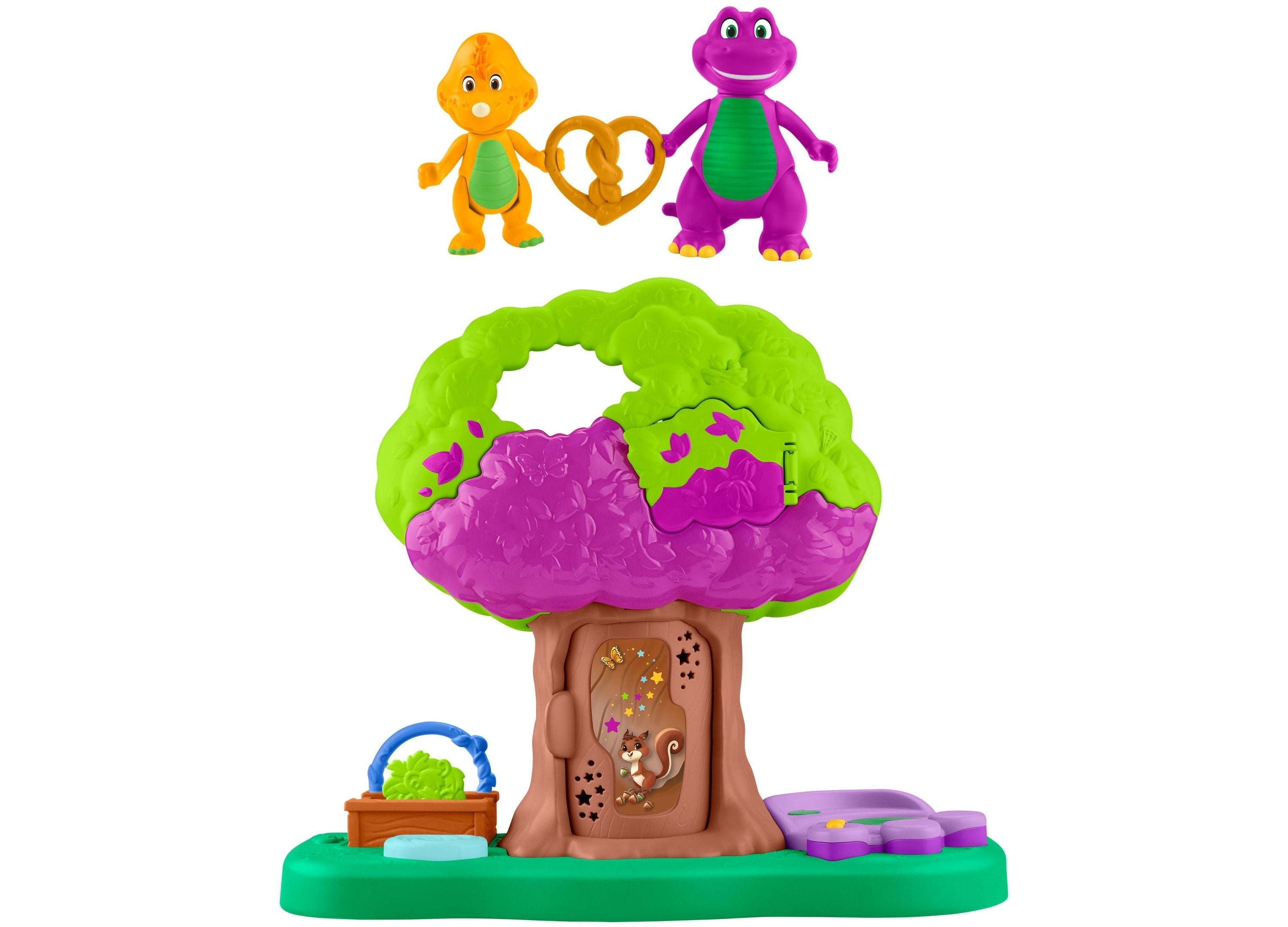 Fisher-Price Barney's World Lights & Sounds Treehouse Playset With Figures