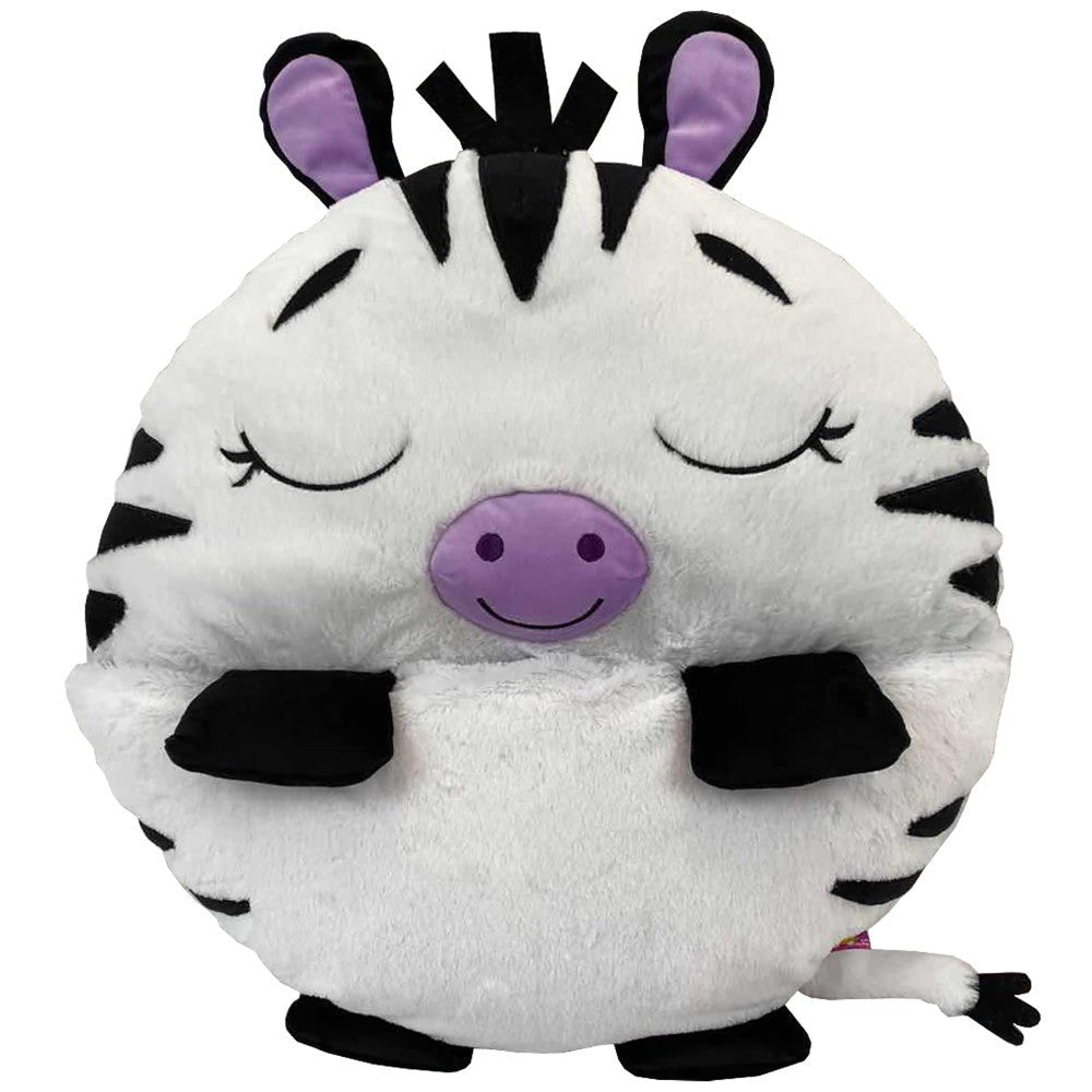Happy Nappers Zinnia Zebra 66 inch Plush Pillow & Sleepy Sack - Kids 7+