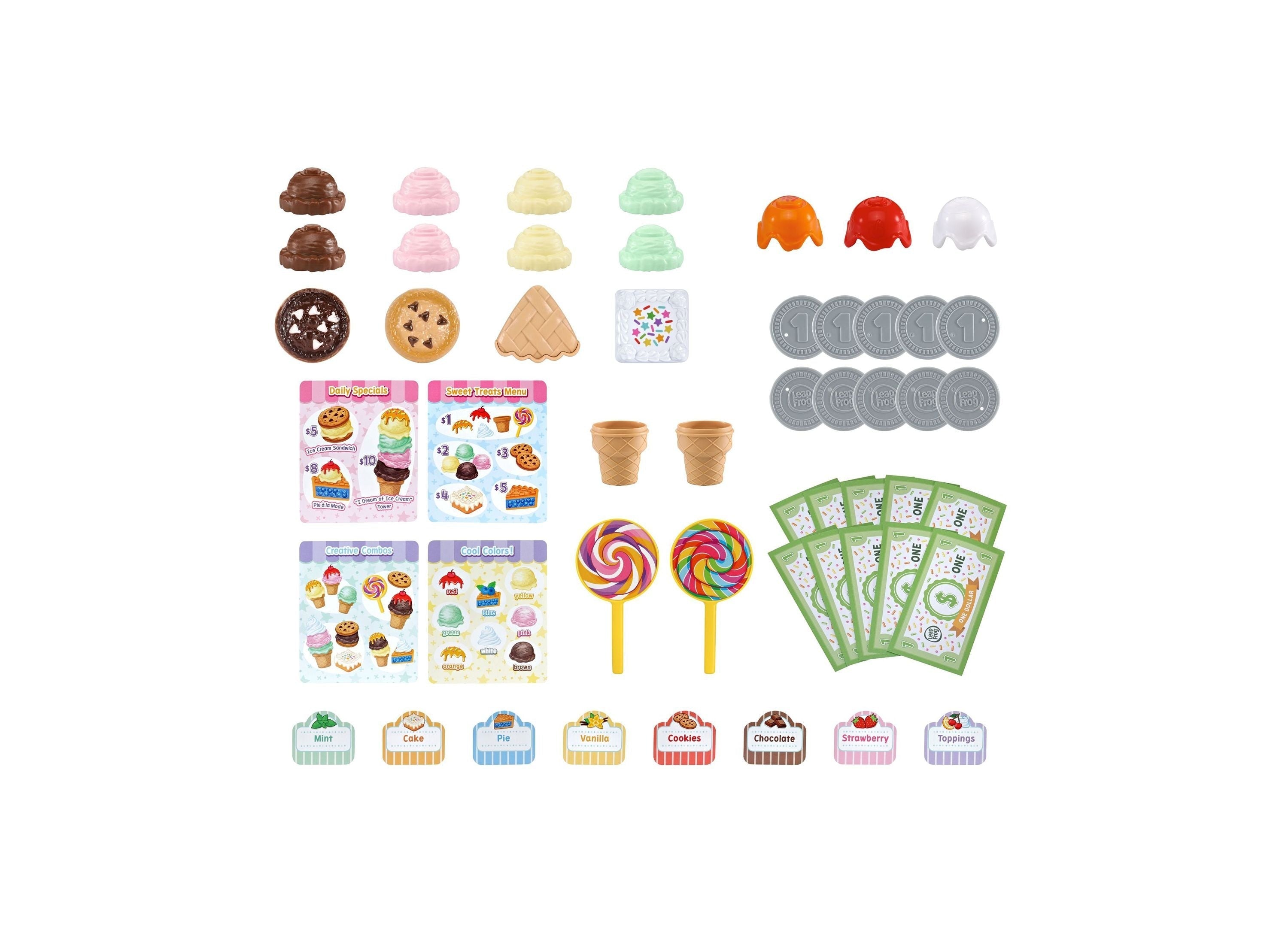 LeapFrog Scoop & Learn Ice Cream Cart 50+ Pieces Role-Play Learning Set