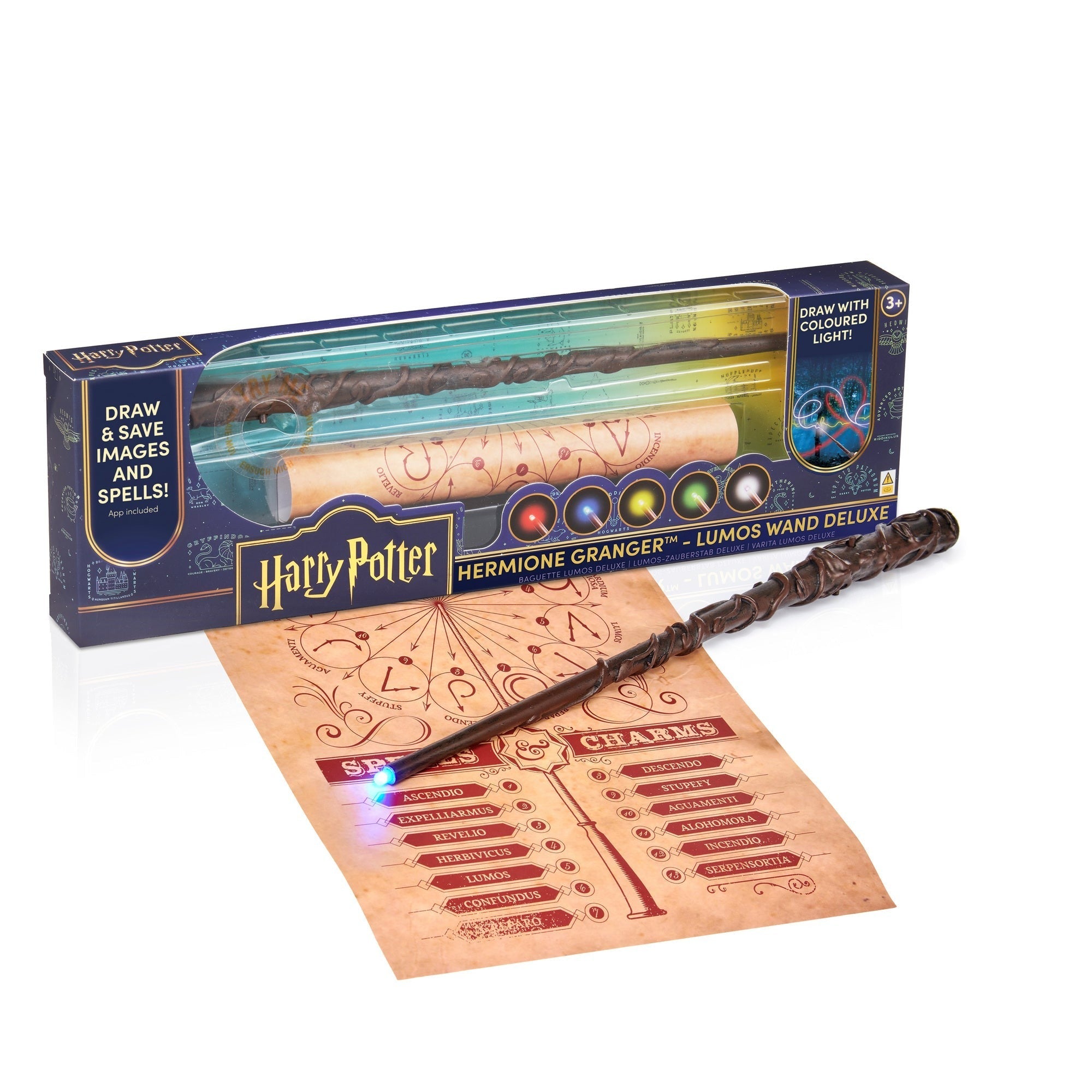 Harry Potter Hermione Granger Deluxe Lumos Wand - 14-Inch Light-Up Replica