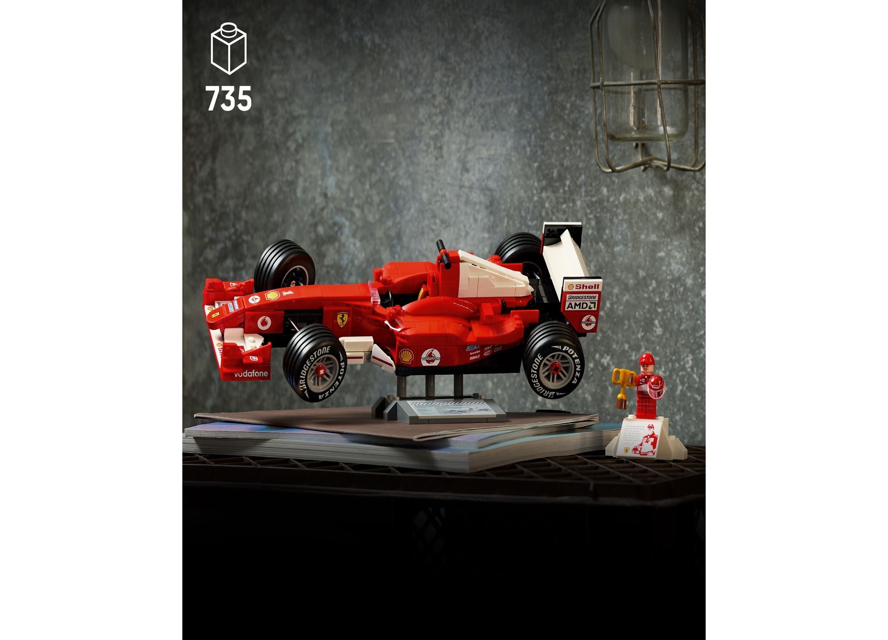 LEGO® Icons Ferrari F2004 Michael Schumacher F1 Car Model Building Set, 11375